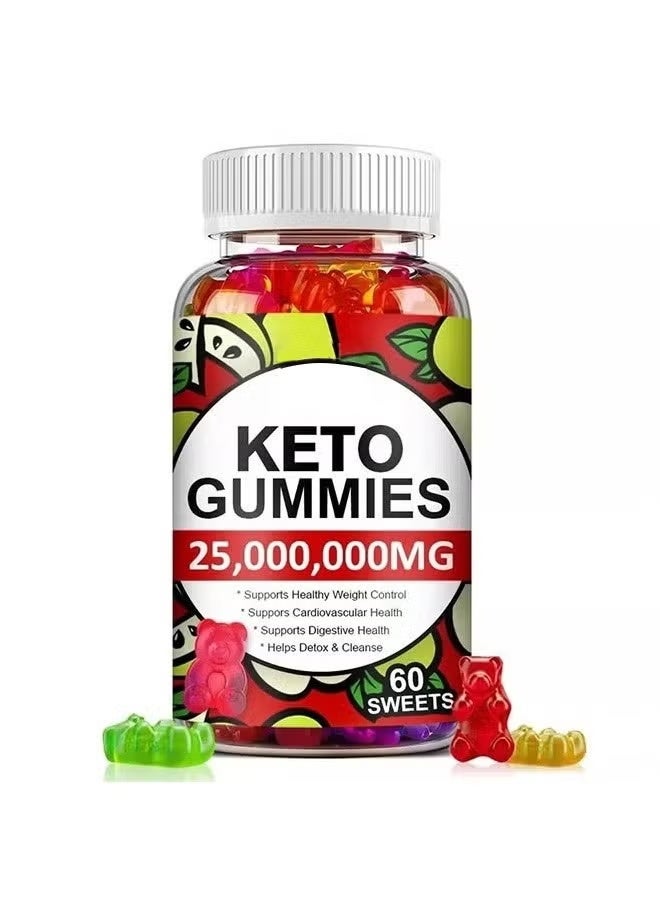 KETO GUMMIES Apple Cider Vinegar 60 Sweets, Naturalingrediants and Multi Benefit Blend, Help Weight Loss and Improve Joint Health, Little Bear Vitamin Soft Candy
